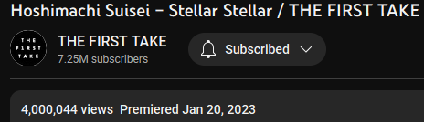 2023-01-21 23_22_29-Hoshimachi Suisei – Stellar Stellar _ THE FIRST TAKE - YouTube — Mozilla F...png