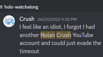 He has two nolan crush youtube acctouns only 1 found thus far.png