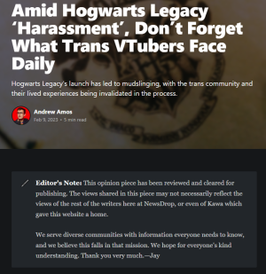 Amid Hogwarts Legacy 'Harassment', Don't Forget What Trans VTubers Face  Daily