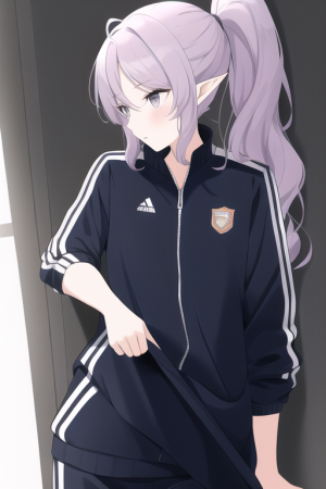 _light purple hair, grey eyes, high ponytail, wavy hair, pointy ears, track suit, swept bangs,...png